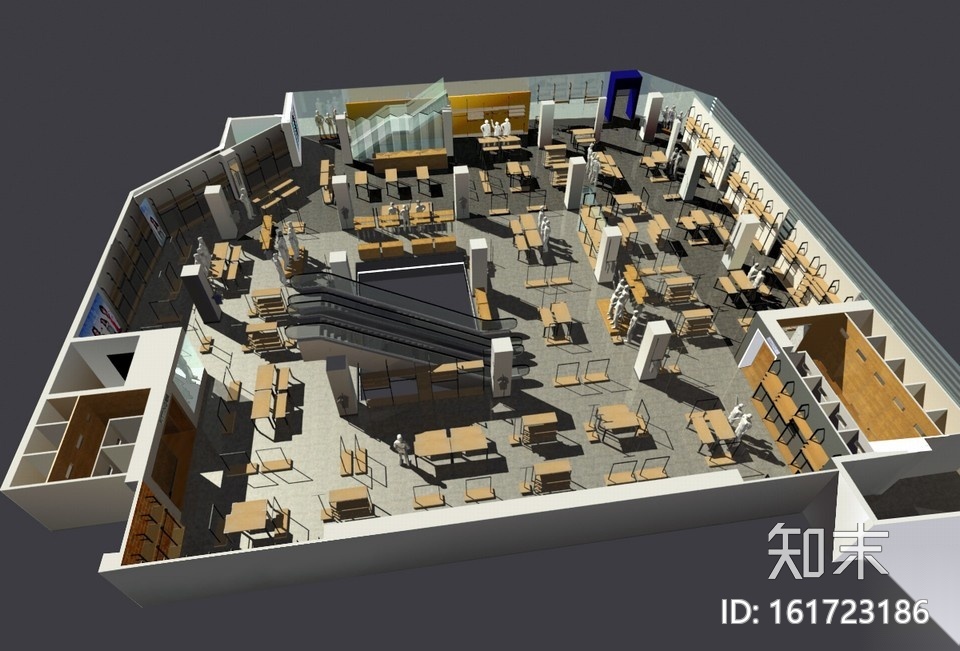 [武汉]美特斯邦威武汉旗舰店施工图+效果图cad施工图下载【ID:161723186】