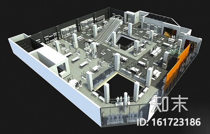 [武汉]美特斯邦威武汉旗舰店施工图+效果图cad施工图下载【ID:161723186】