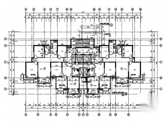 [安徽]现代风格98米高层安置区建筑施工图（共16栋建筑...cad施工图下载【ID:168462120】