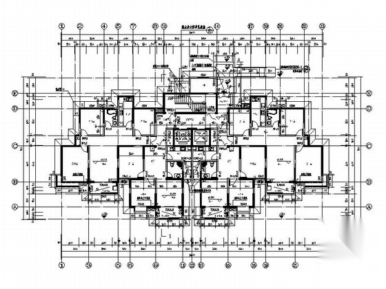 [安徽]现代风格98米高层安置区建筑施工图（共16栋建筑...cad施工图下载【ID:168462120】