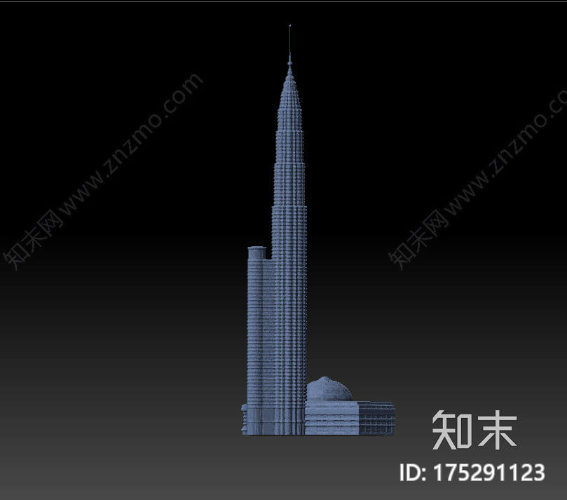 双子塔3d打印模型下载【ID:175291123】