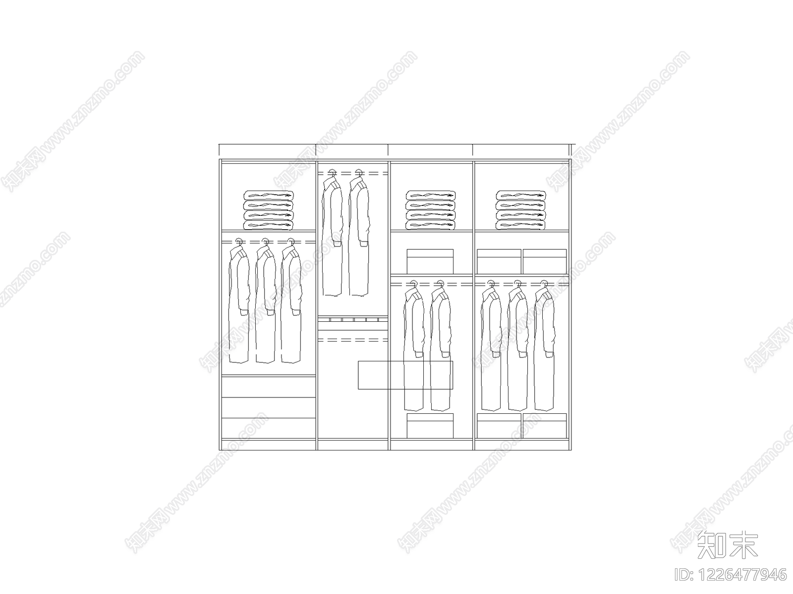 柜子cad施工图下载【ID:1226477946】
