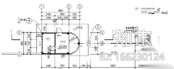 某B型门卫室建筑方案图cad施工图下载【ID:166230124】