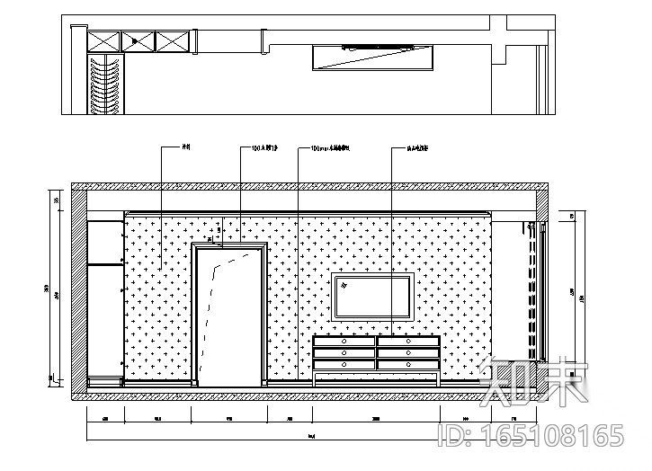 浮光之域|海归派轻奢风样板间设计施工图（附效果图）cad施工图下载【ID:165108165】