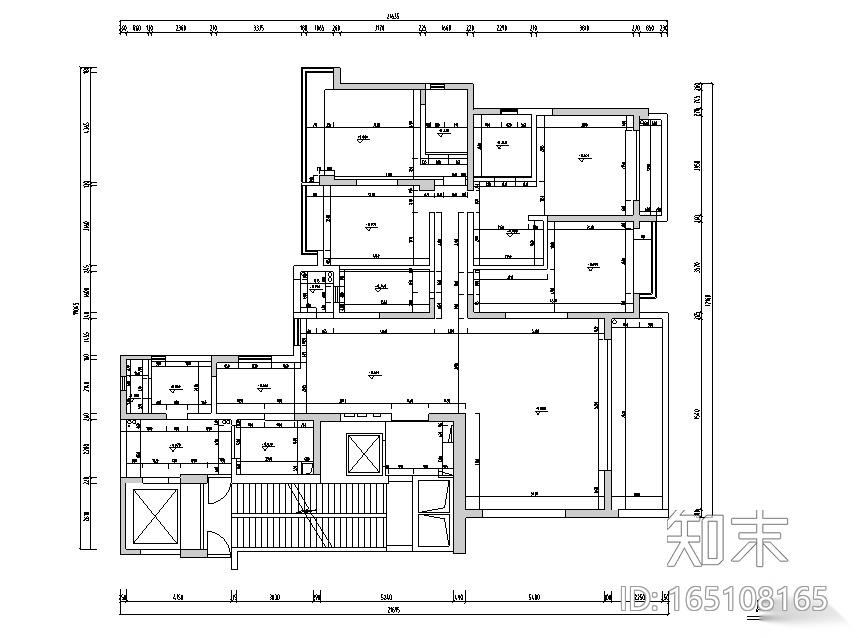 浮光之域|海归派轻奢风样板间设计施工图（附效果图）cad施工图下载【ID:165108165】