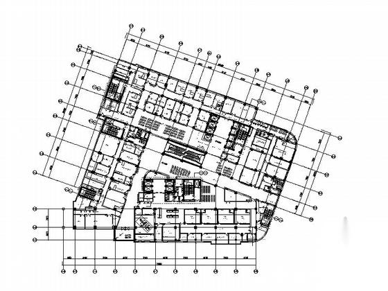 [上海]现代风格高层三级甲等人民医院建筑施工图（知名设...cad施工图下载【ID:166208143】