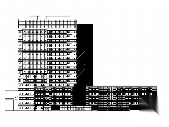 [上海]现代风格高层三级甲等人民医院建筑施工图（知名设...cad施工图下载【ID:166208143】