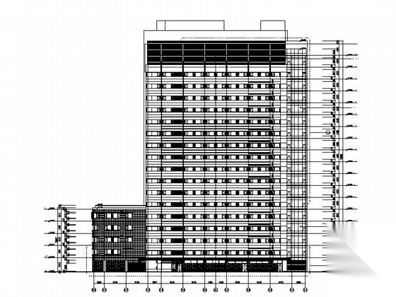 [上海]现代风格高层三级甲等人民医院建筑施工图（知名设...cad施工图下载【ID:166208143】