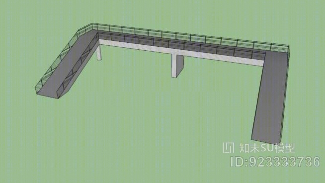 小型人行天桥SU模型下载【ID:923333736】