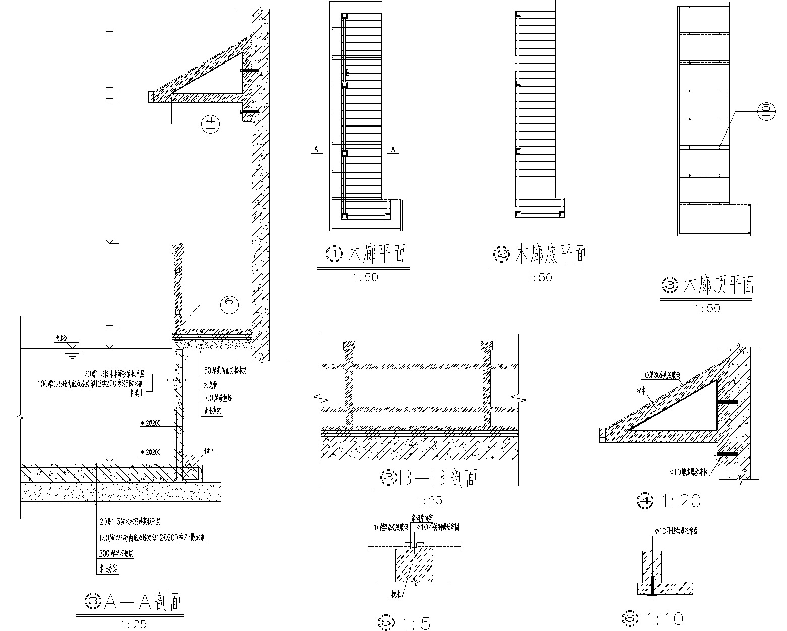 别墅庭院景观CAD施工图（长方形庭院）施工图下载【ID:160714153】