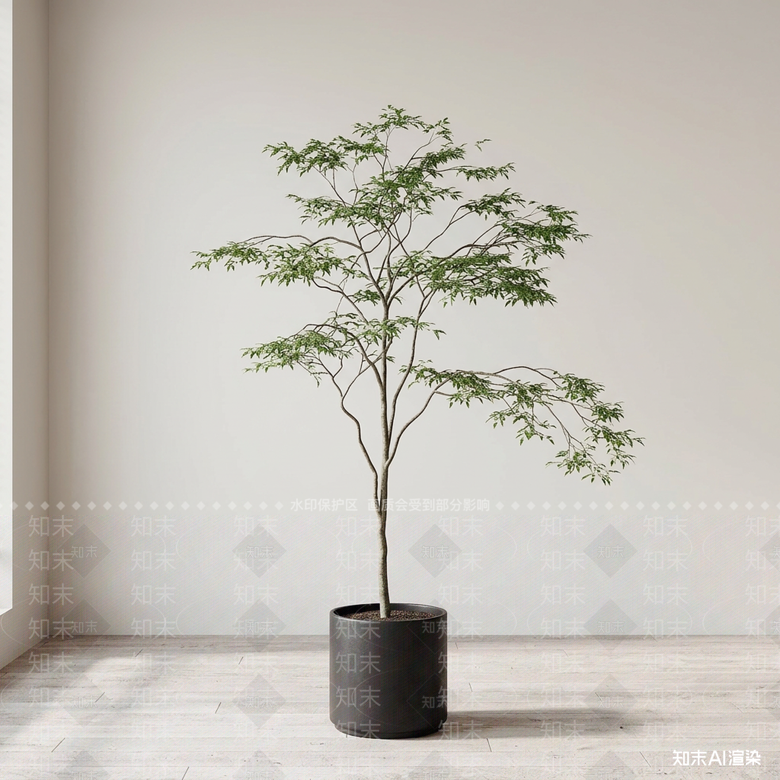 艺术绿植盆栽3D模型下载【ID:1227438470】
