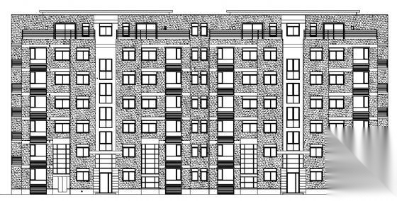 某七层住宅楼建筑方案图cad施工图下载【ID:149851152】