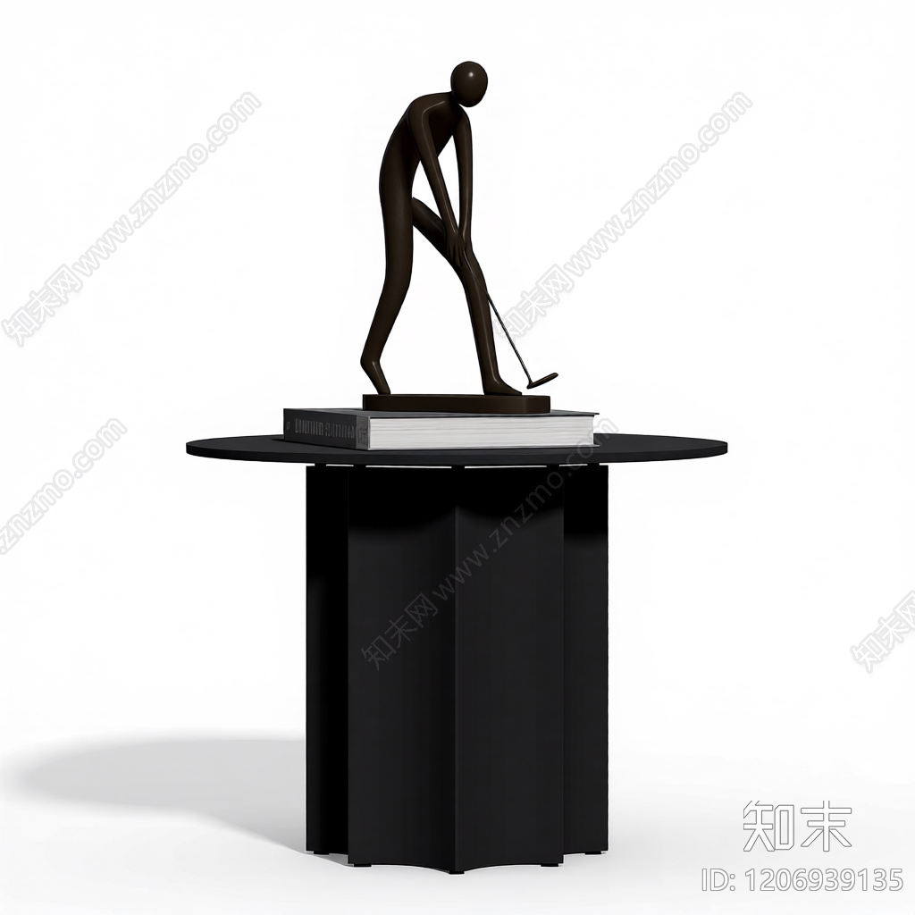 高尔夫雕塑装饰品3D模型下载【ID:1206939135】