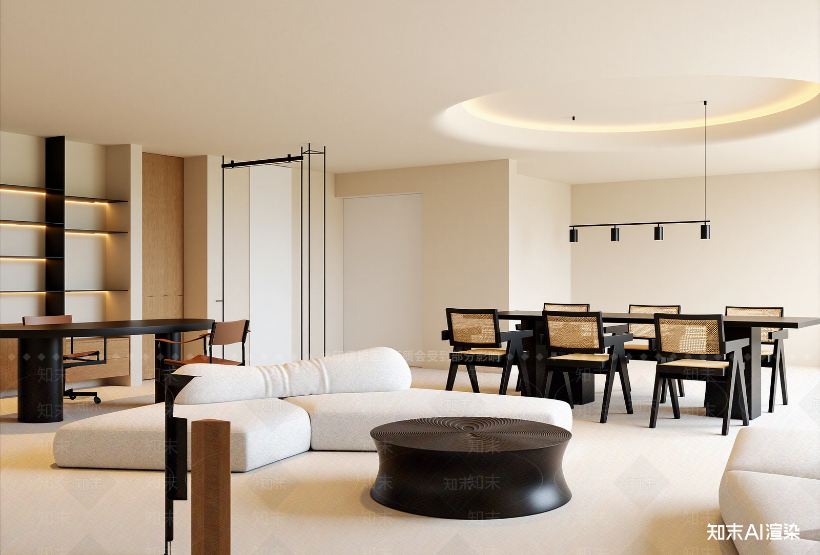 极简客餐厅3D模型下载【ID:1214753965】