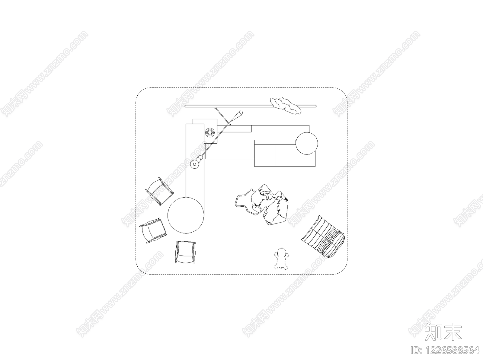 家装图块cad施工图下载【ID:1226588564】