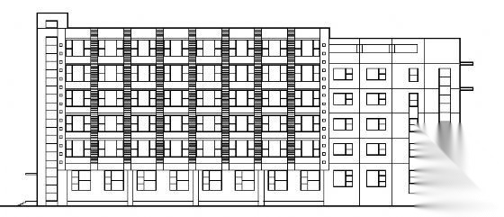 某六层宿舍楼建筑施工图cad施工图下载【ID:149572127】