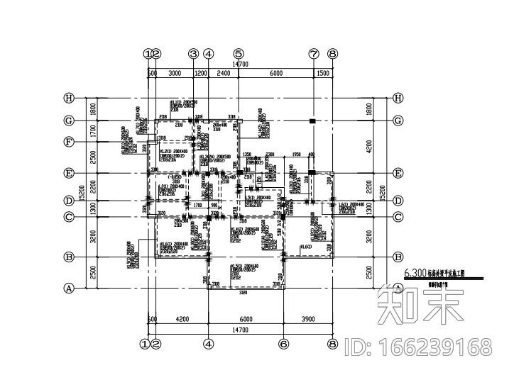 二层框架结构cad施工图下载【ID:166239168】