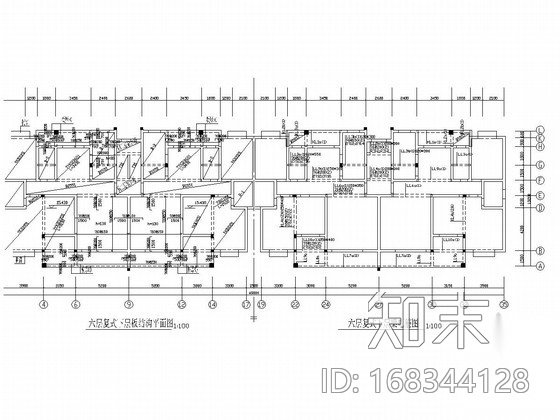 [湖南]六层砖混结构住宅楼结构施工图cad施工图下载【ID:168344128】