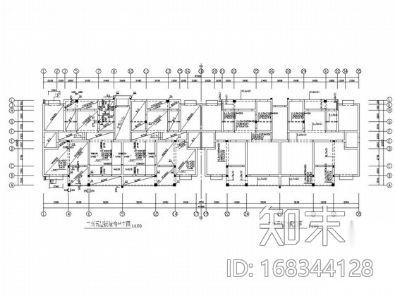 [湖南]六层砖混结构住宅楼结构施工图cad施工图下载【ID:168344128】