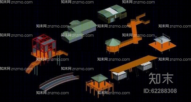 亭子93D模型下载【ID:62288308】