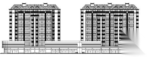 某十一层高层商住楼建筑施工图cad施工图下载【ID:149572196】