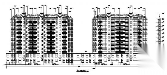 某十一层高层商住楼建筑施工图cad施工图下载【ID:149572196】