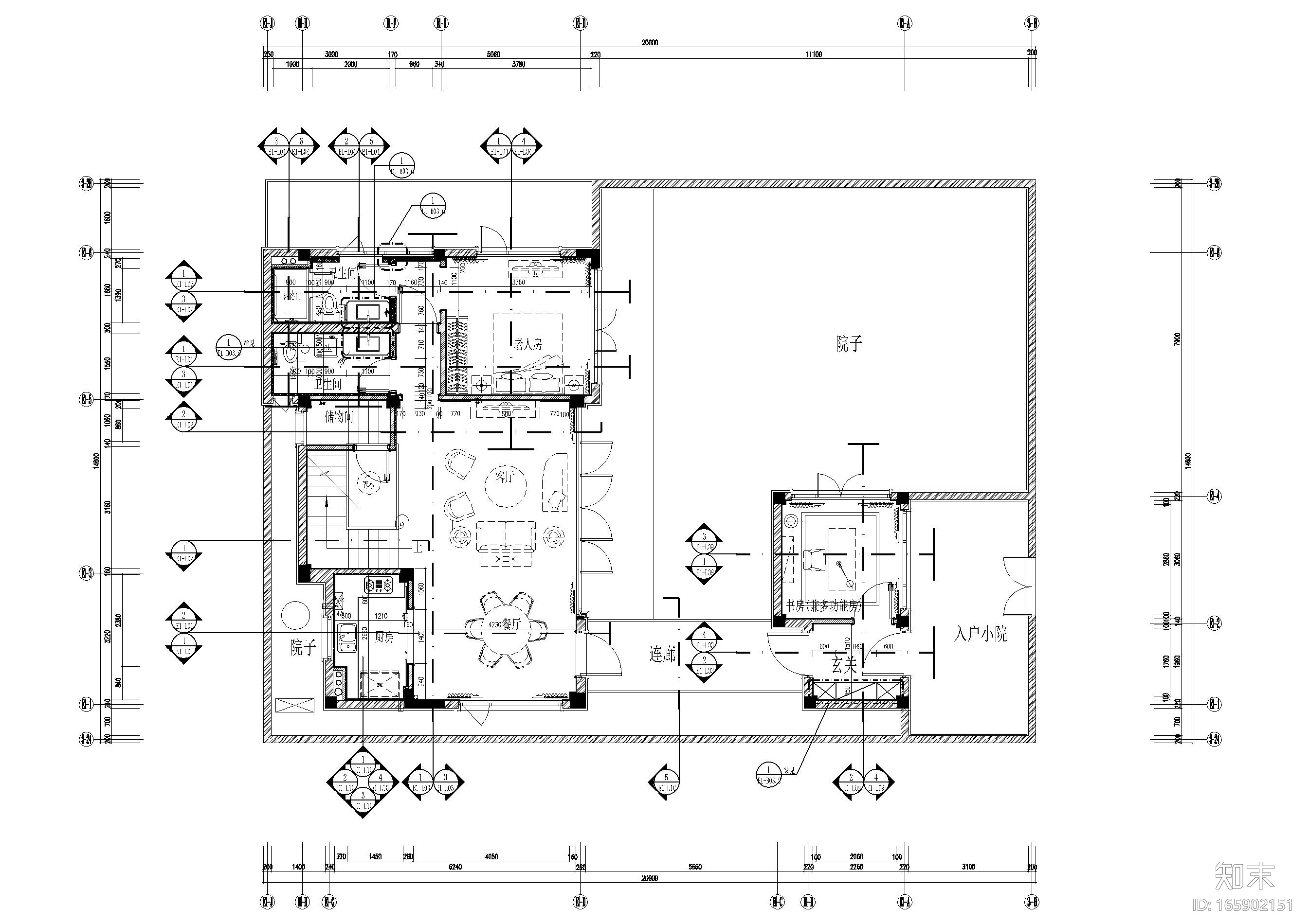 [广西]绿城新古典样板间装饰施工图+效果图施工图下载【ID:165902151】