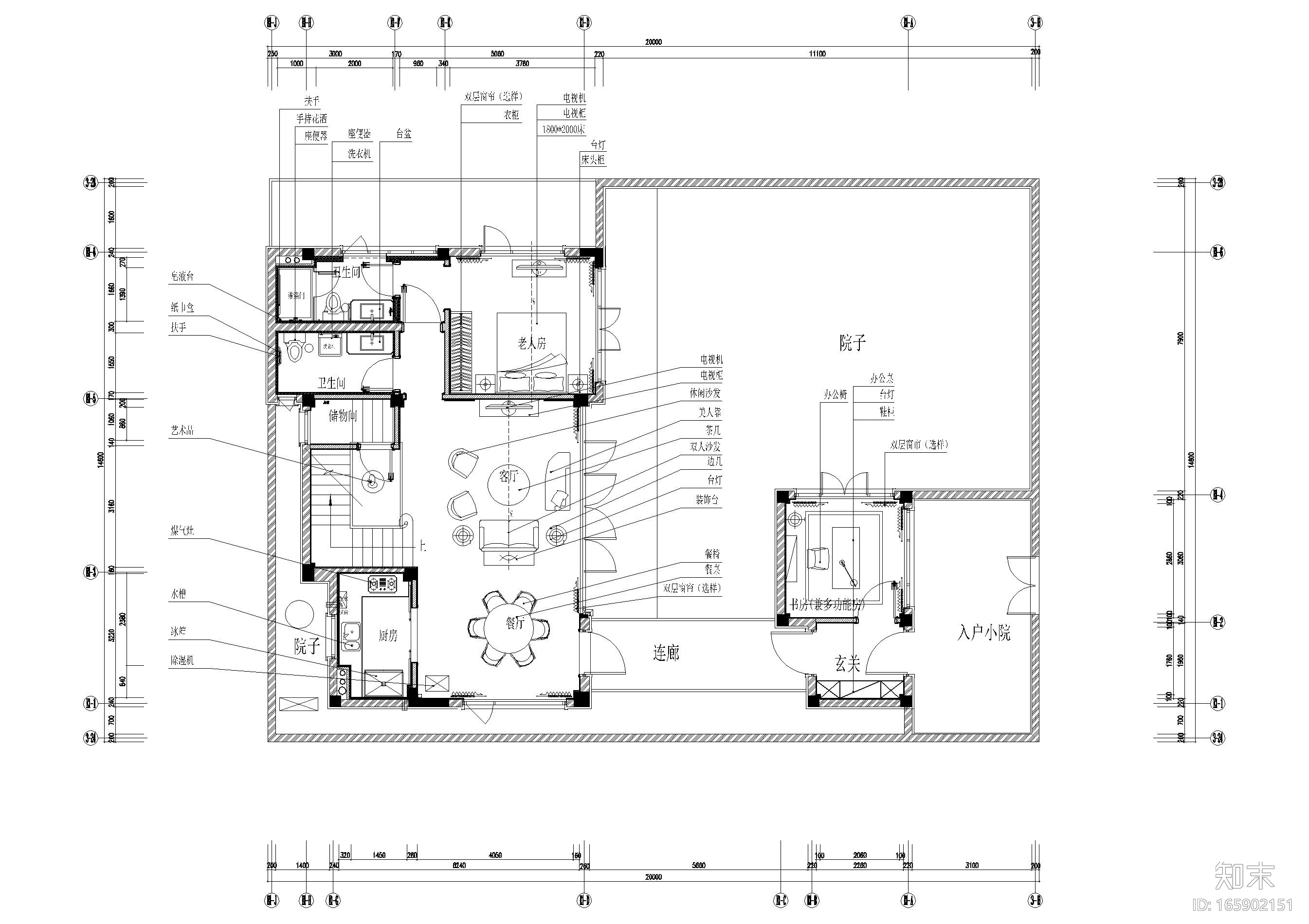 [广西]绿城新古典样板间装饰施工图+效果图施工图下载【ID:165902151】