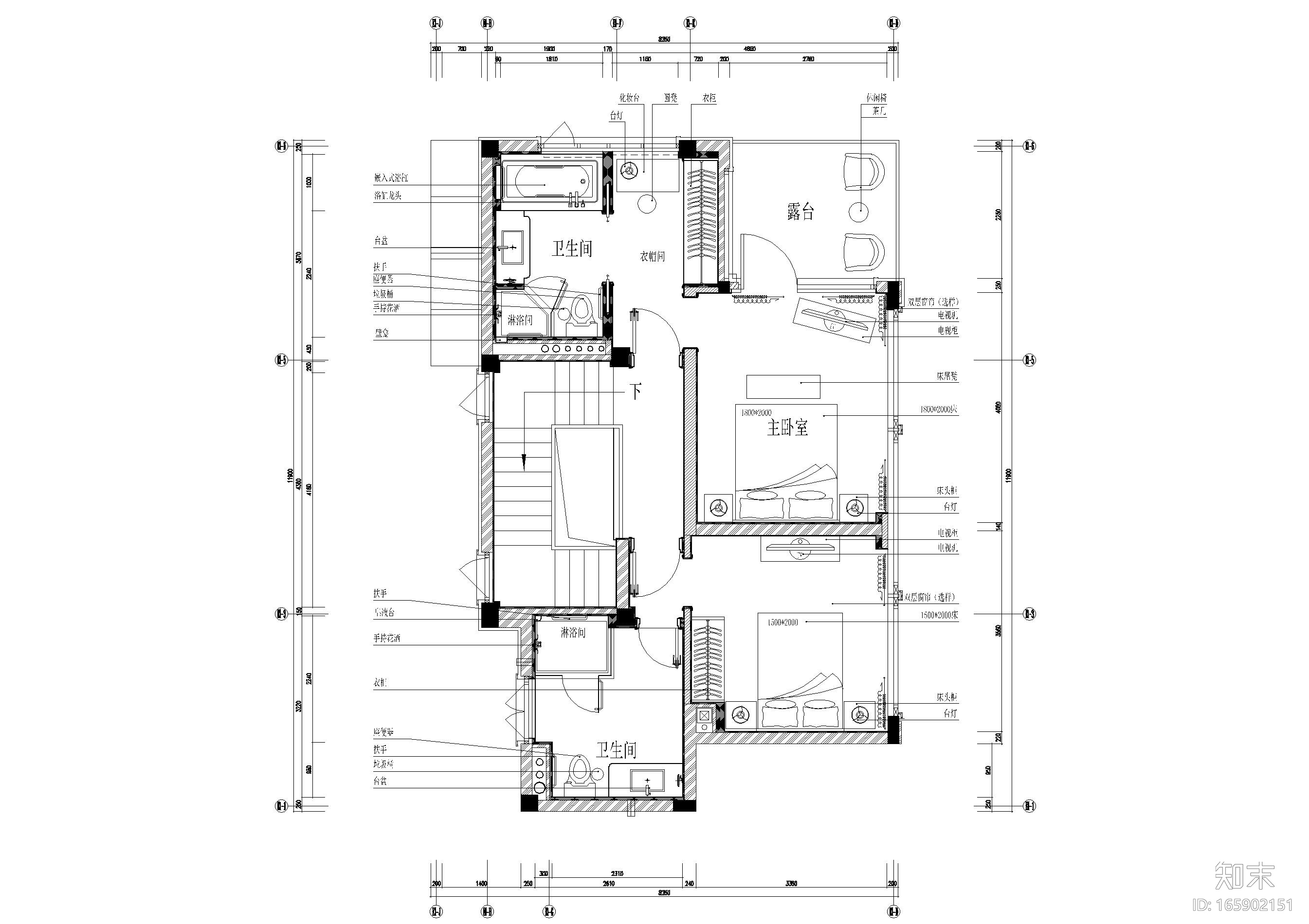 [广西]绿城新古典样板间装饰施工图+效果图施工图下载【ID:165902151】