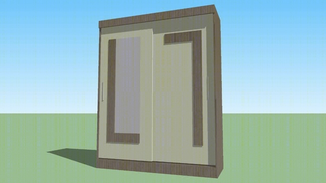 带镜子的衣橱里的衣服（动态）SU模型下载【ID:630206615】