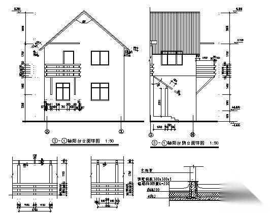 某二层别墅建筑设计施工图cad施工图下载【ID:149922129】