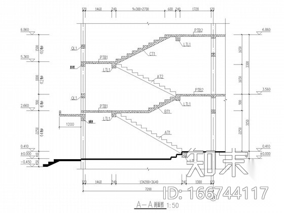 三层砖混招待所结构施工图(带计算书)cad施工图下载【ID:166744117】