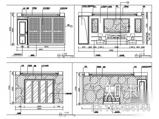 220平欧式风情跃层室内设计CAD装修图（含效果）施工图下载【ID:166404144】