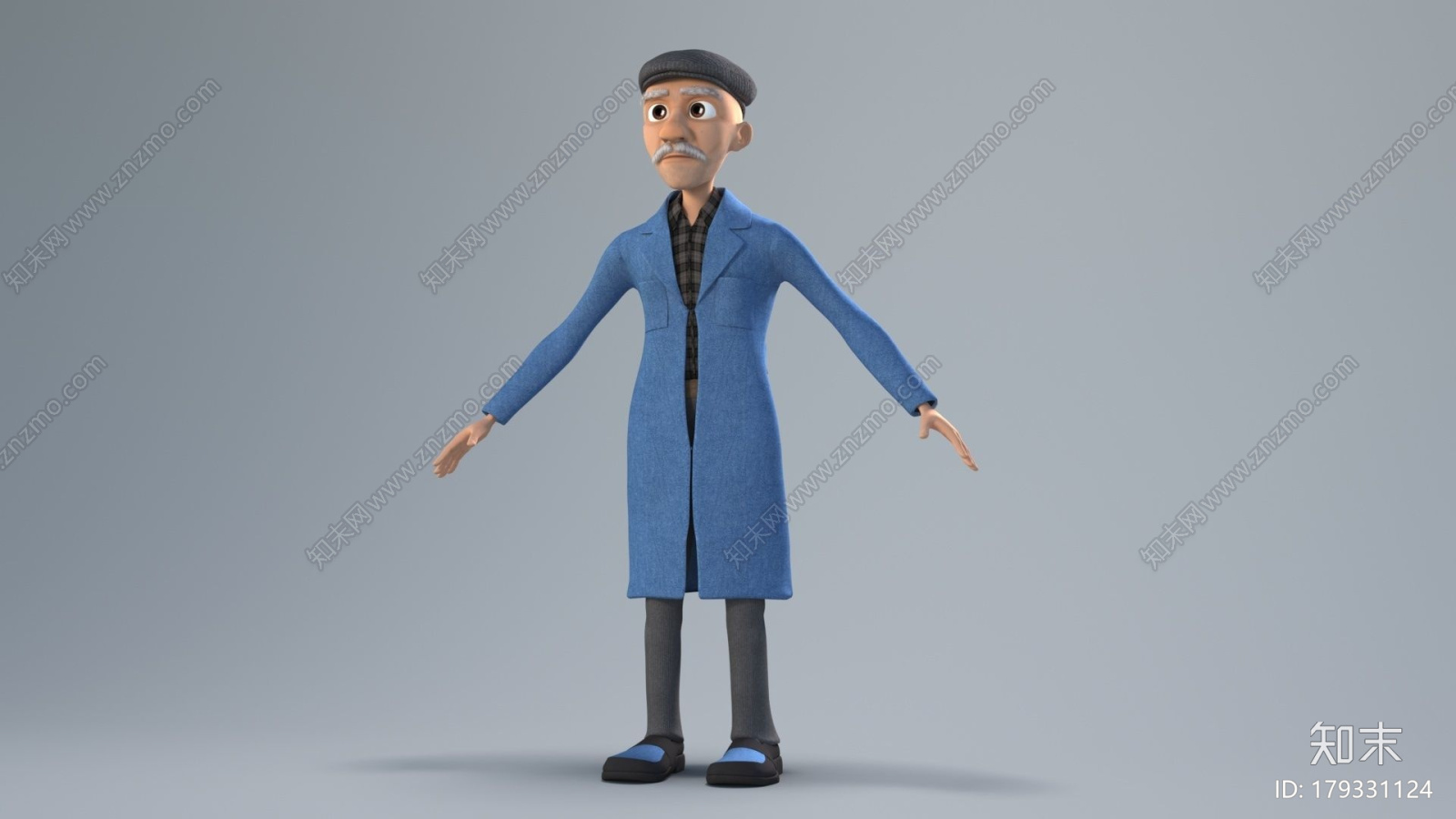 男性老人CG模型下载【ID:179331124】