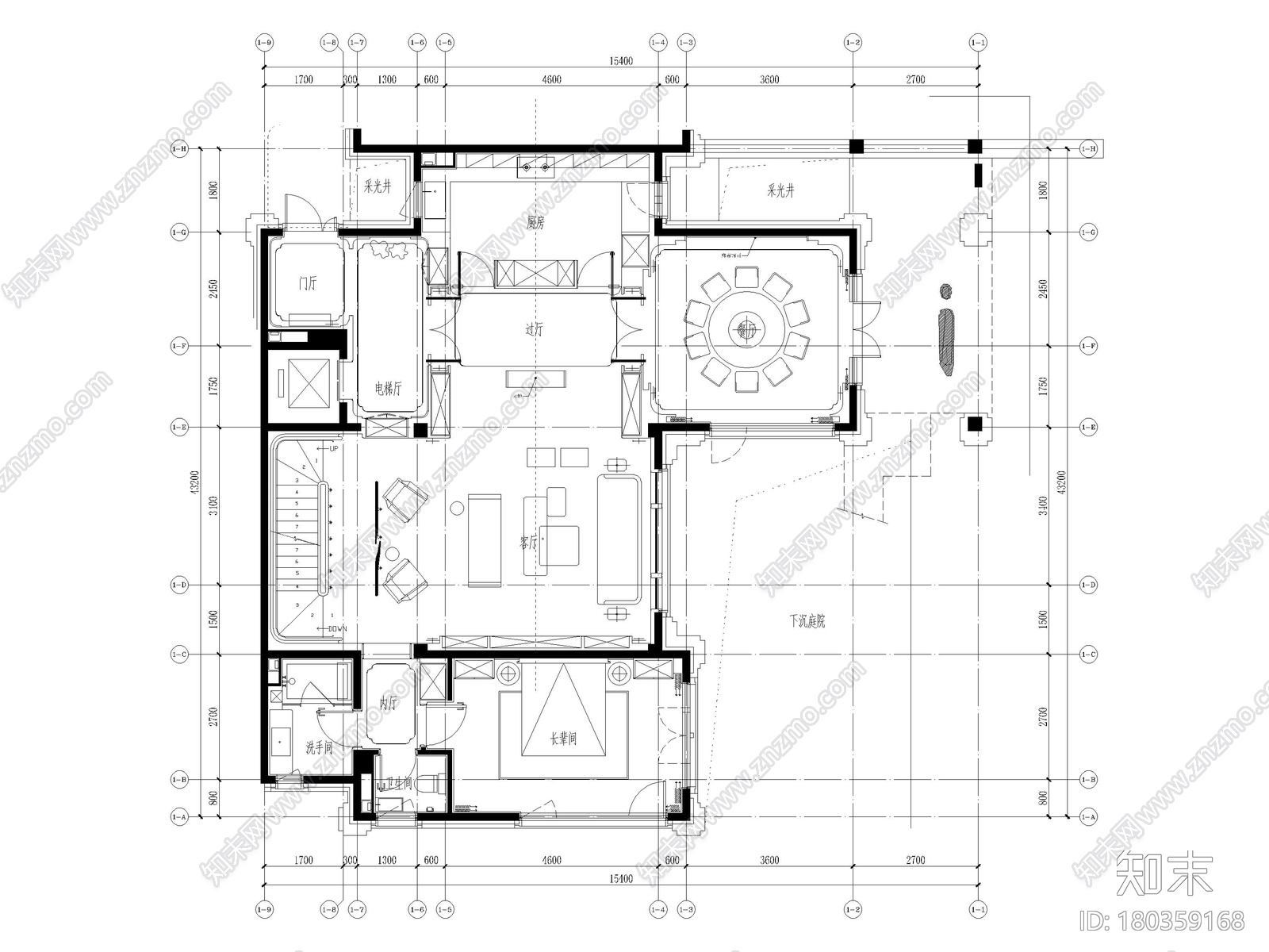 北京旭辉瀛海624㎡别墅样板间装修施工图施工图