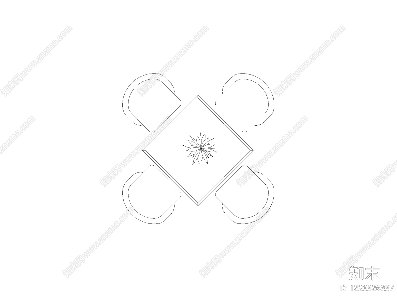 桌椅cad施工图下载【ID:1226326837】