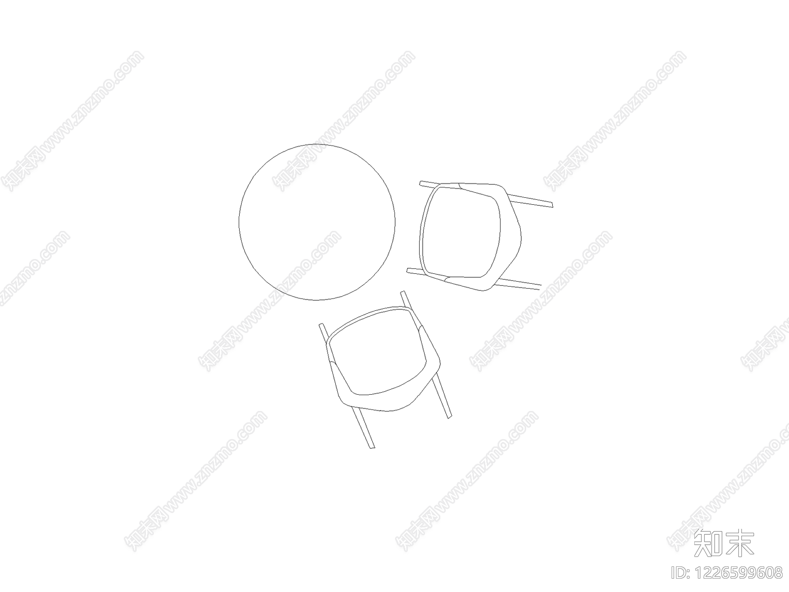 椅子cad施工图下载【ID:1226599608】
