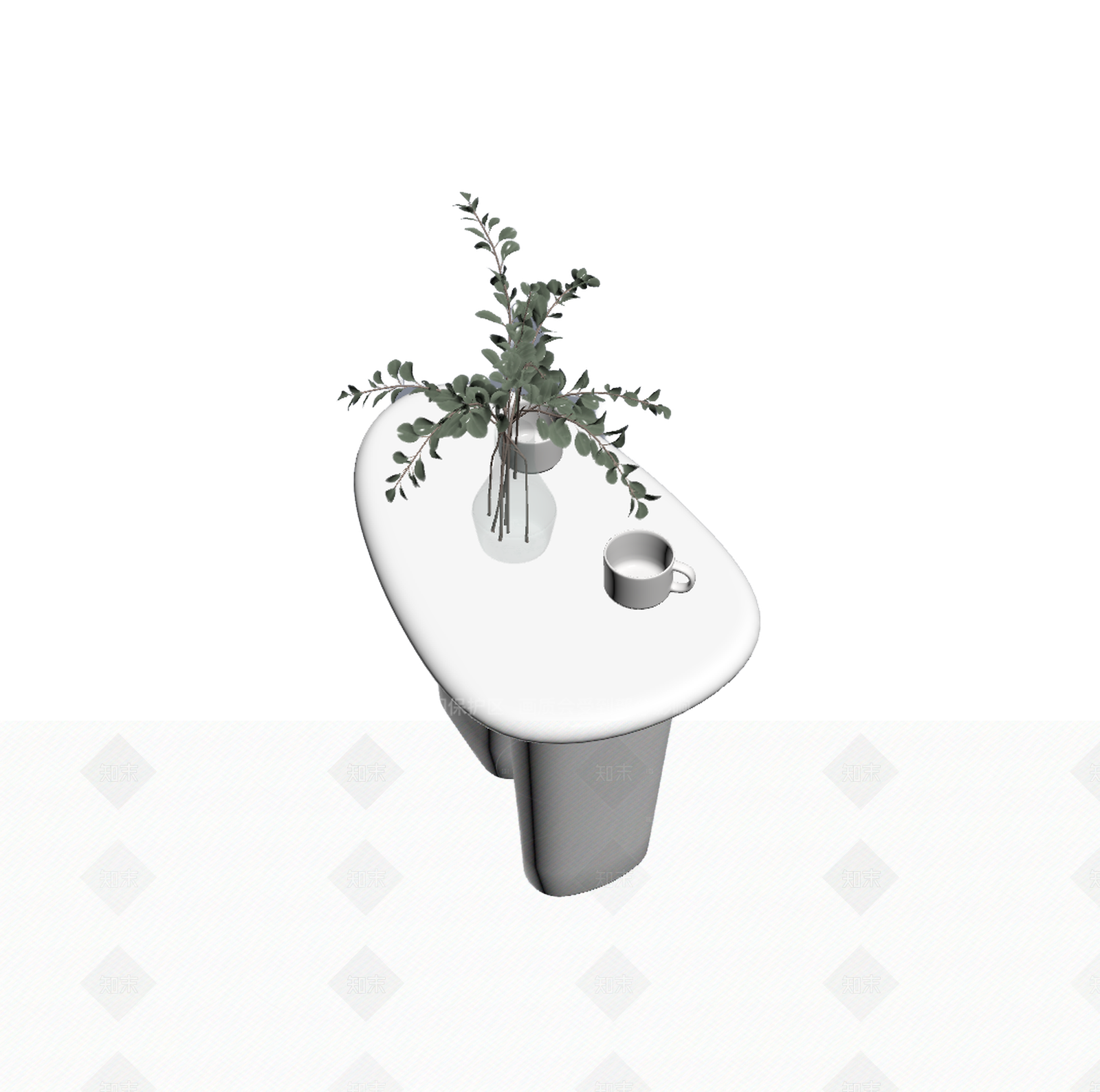 现代简约边桌3D模型下载【ID:1205545304】