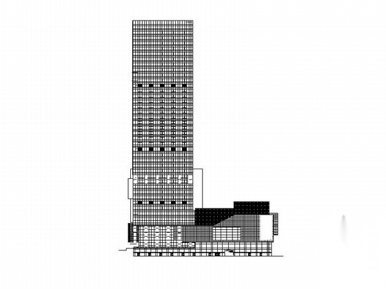 [福建]现代风格三十九层商业广场建筑扩初图（国内顶尖设...cad施工图下载【ID:166061113】