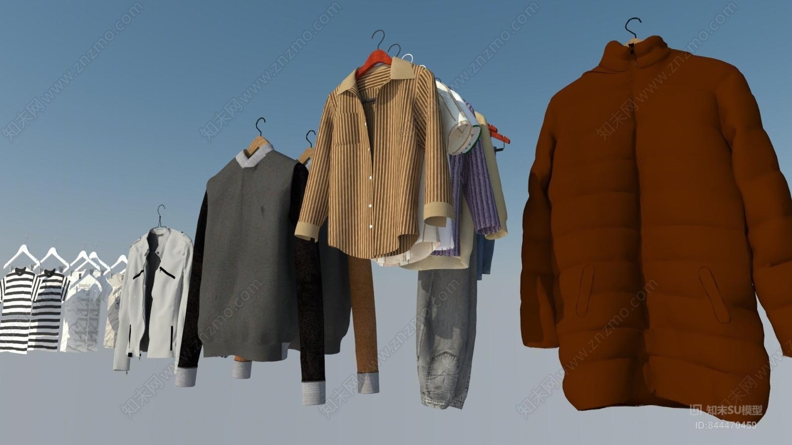 现代服装SU模型下载【ID:844470459】