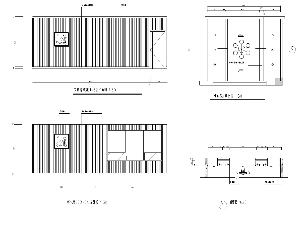 [福建]新中式风格酒楼装修设计完整施工图cad施工图下载【ID:161760105】