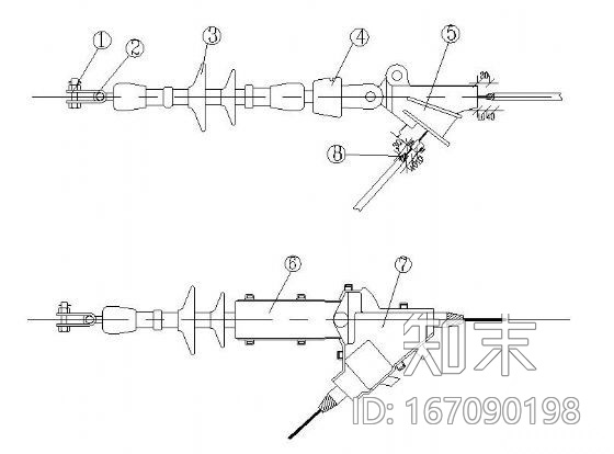 10kv线路电杆大样图cad施工图下载【ID:167090198】
