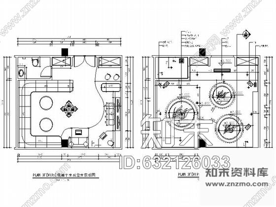 施工图广州某豪华KTV包间室内装修施工图含效果cad施工图下载【ID:632126033】