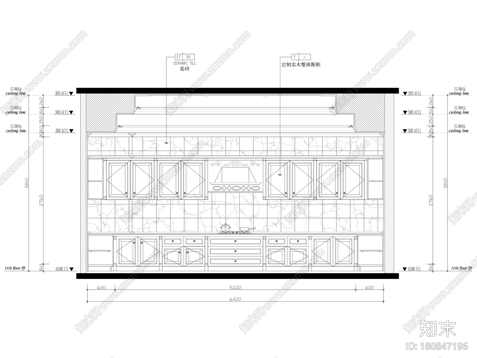 [江西]2000m²新中式三层七居别墅装修施工图cad施工图下载【ID:180847196】