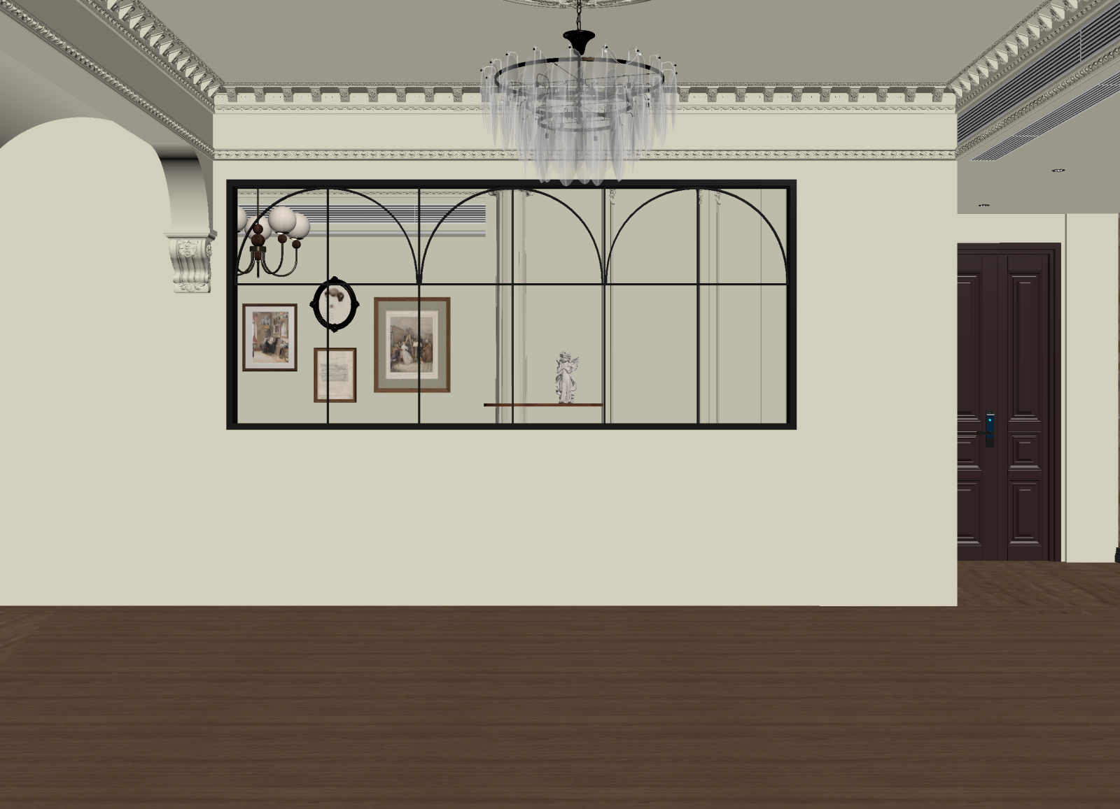 法式玄关3D模型下载【ID:1214925701】