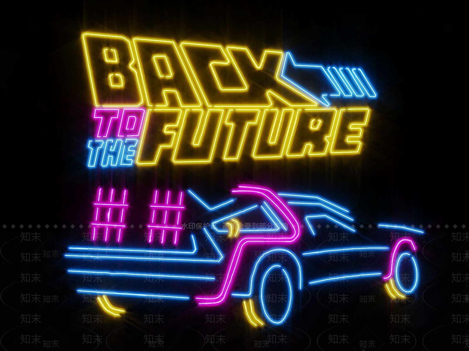 现代酒吧霓虹灯3D模型下载【ID:1106985442】