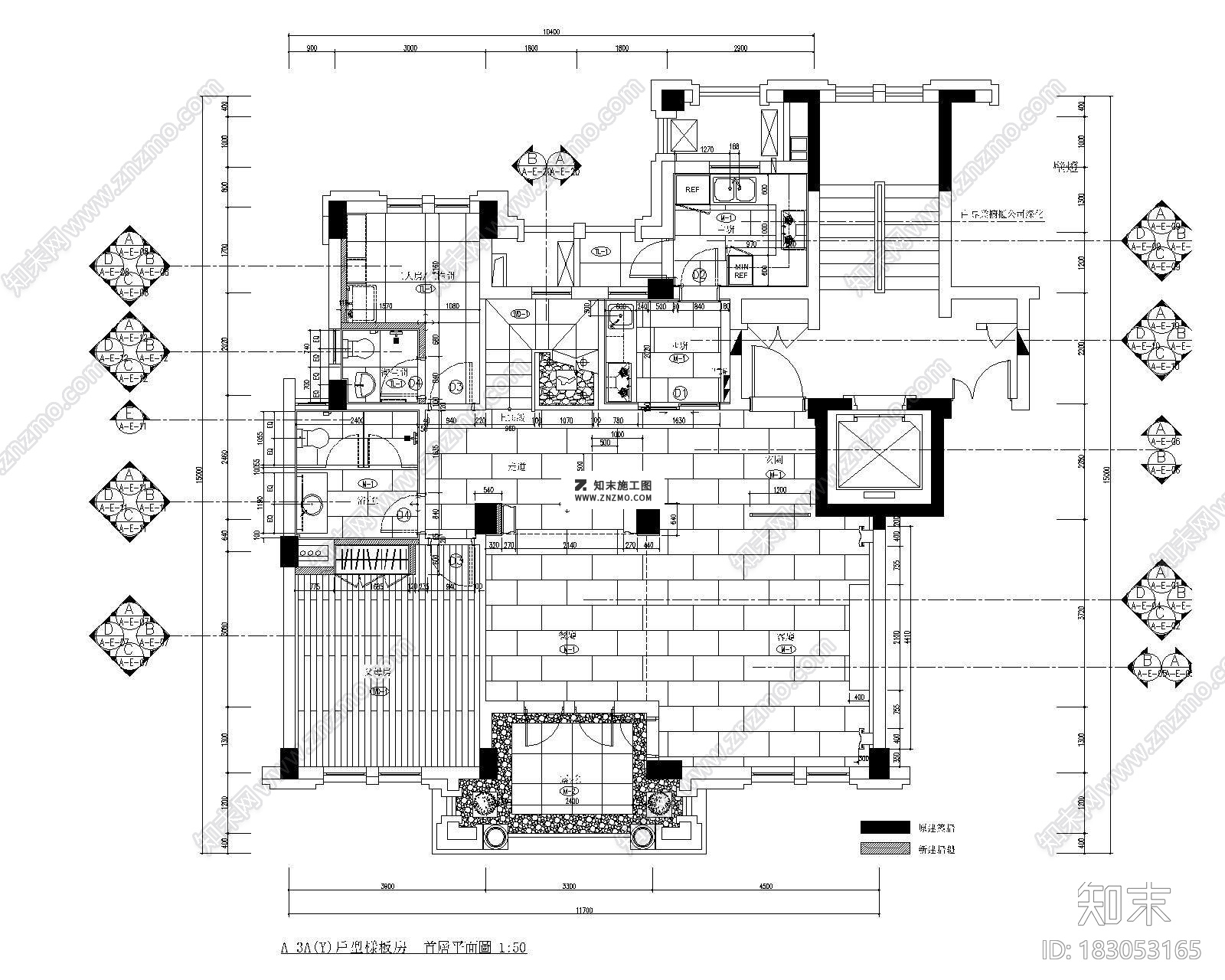 缘城新缘园别墅户型施工图CAD下载、别墅户型施工图CAD下载cad施工图下载【ID:183053165】