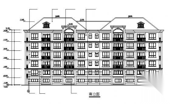 某小区6号住宅建筑方案图cad施工图下载【ID:149887142】