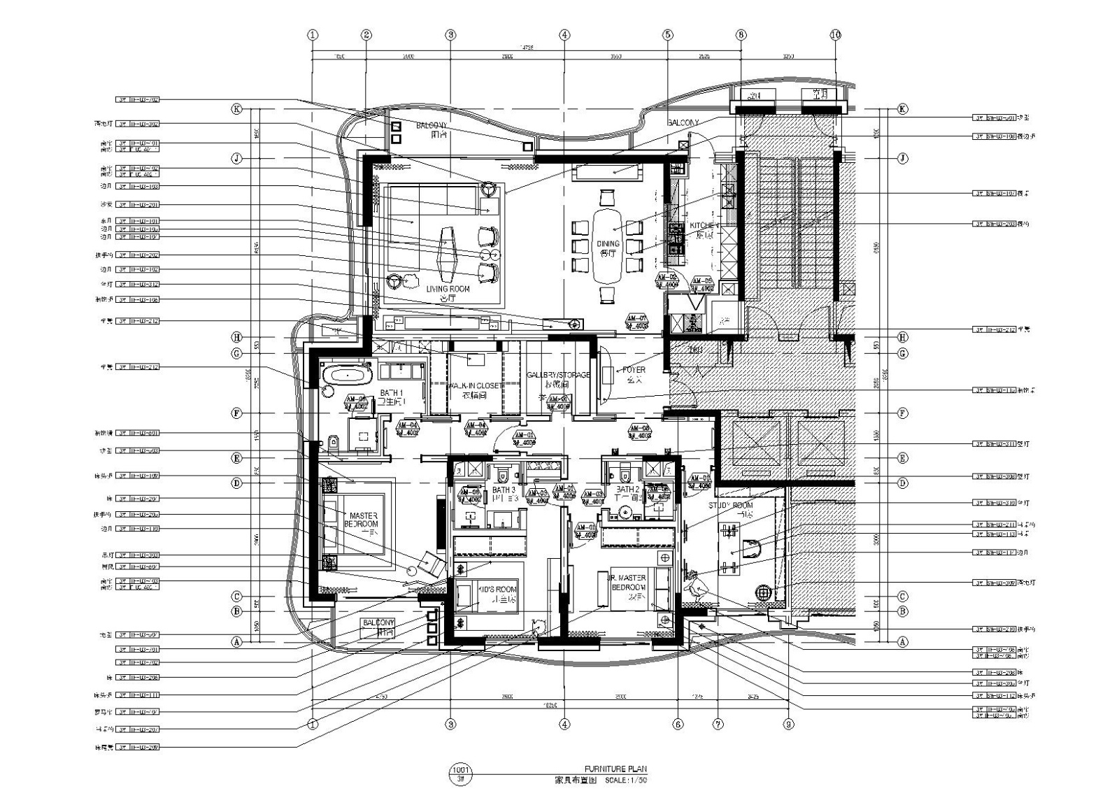 [上海]中信泰富九庐豪宅样板间深化方案47P+效果图+全套...cad施工图下载【ID:160060160】