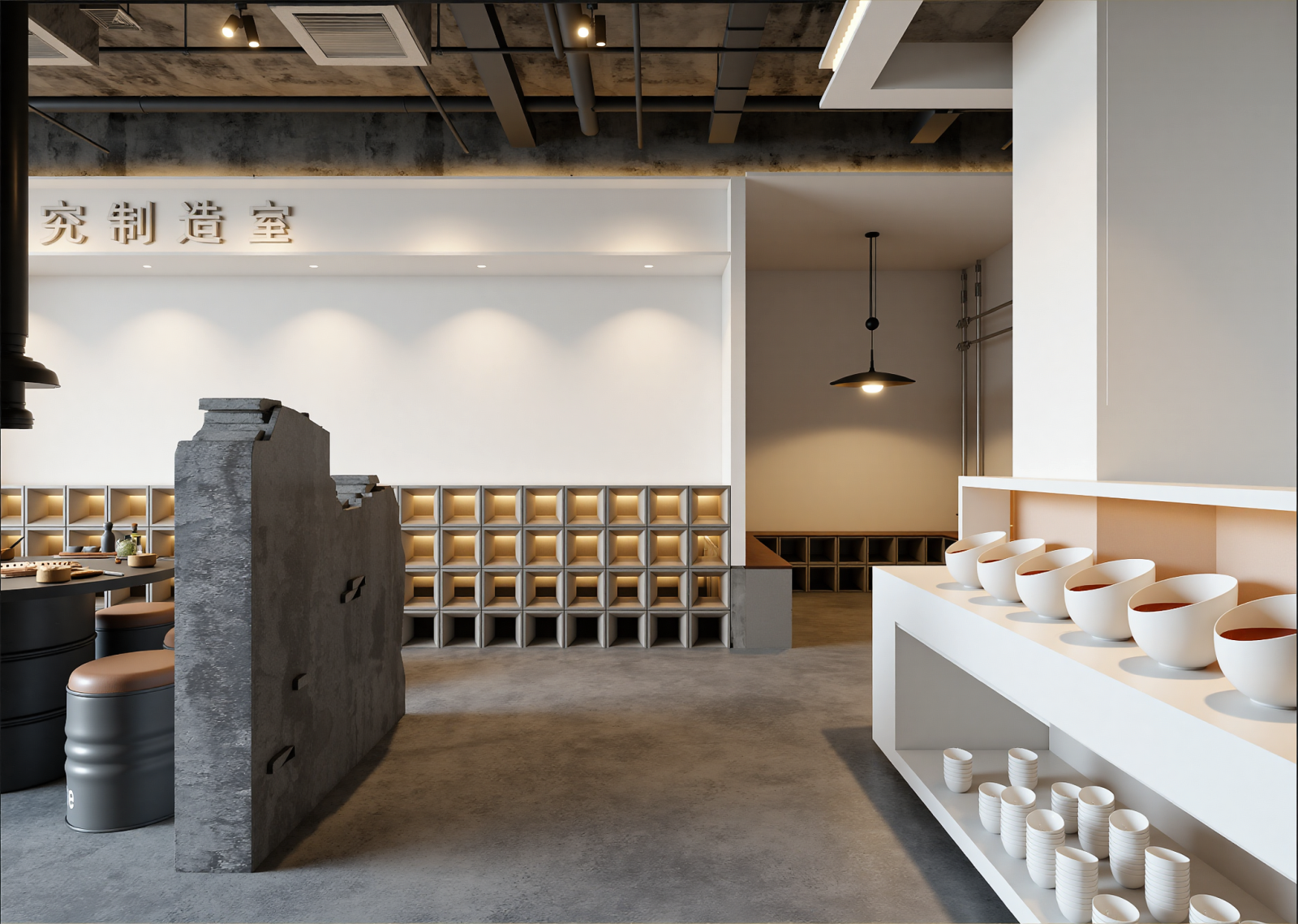 现代陶瓷展厅3D模型下载【ID:1214680017】